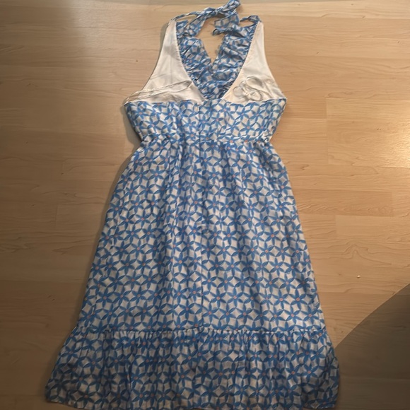 Lilly Pulitzer midi dress/ halter top -sz-12 -Silk - Picture 12 of 15